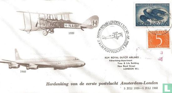 Herdenking eerste postvlucht Amsterdam - Londen