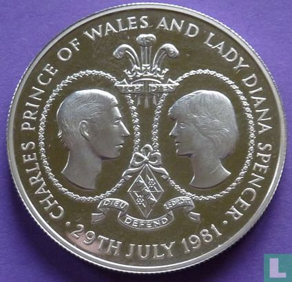 Tristan da Cunha 25 pence 1981 (PROOF) "Royal Wedding of Prince Charles and Lady Diana" - Afbeelding 1