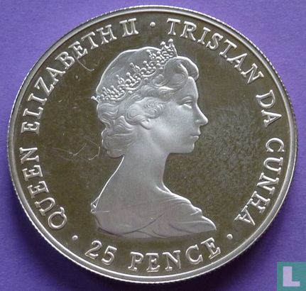 Tristan da Cunha 25 pence 1981 (PROOF) "Royal Wedding of Prince Charles and Lady Diana" - Afbeelding 2