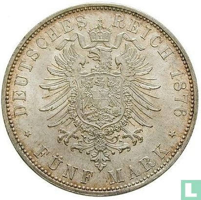 Beieren 5 mark 1876 - Afbeelding 1