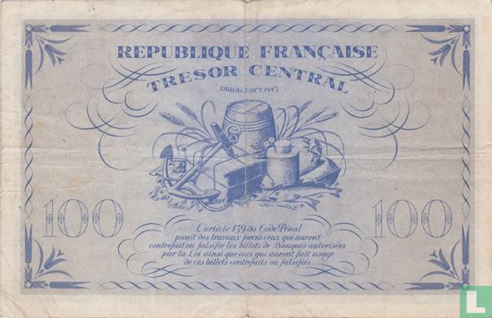 Frankreich 100 Francs 1943 - Bild 2