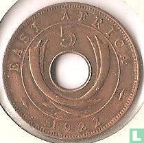 Afrique de l'Est 5 cents 1922 - Image 1