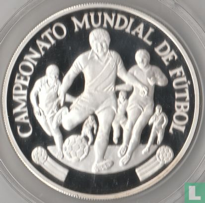 Peru 5000 Sole de Oro 1982 (PP) "Football World Cup in Spain - 6 players" - Bild 2