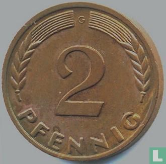 Allemagne 2 pfennig 1968 (G - bronze) - Image 2