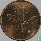 Italië 20 lire 1992 - Afbeelding 1