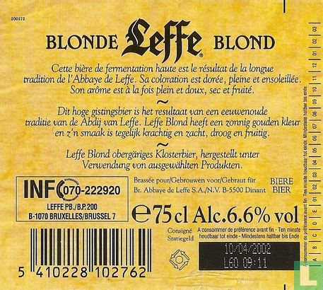 Leffe Blonde Blond 75 cl - Bild 2