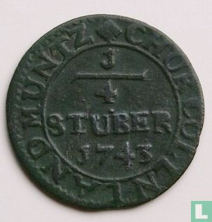 Cologne ¼ stuber 1743 - Image 1