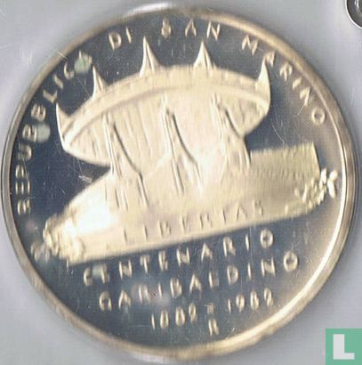 San Marino 1000 lire 1982 (PROOF) "100th anniversary Death of Giuseppe Garibaldi" - Afbeelding 1