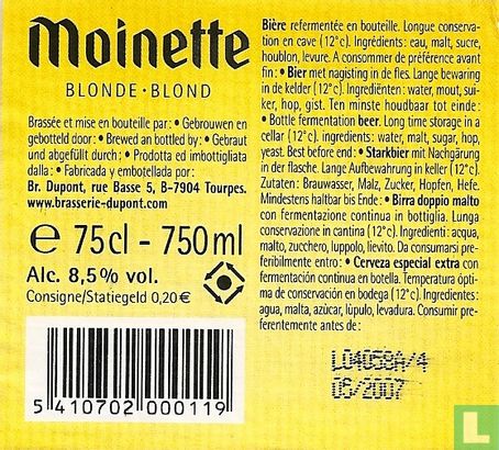 Moinette Blonde Blond 75cl - Bild 2