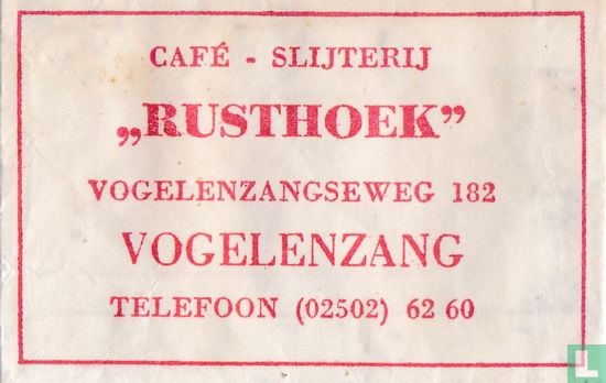 Café Slijterij "Rusthoek" - Afbeelding 1