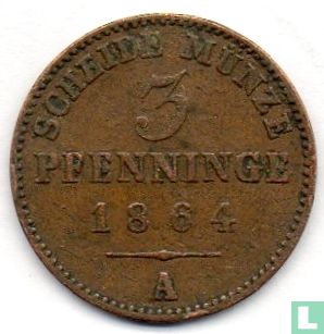 Prusse 3 pfenninge 1864 - Image 1