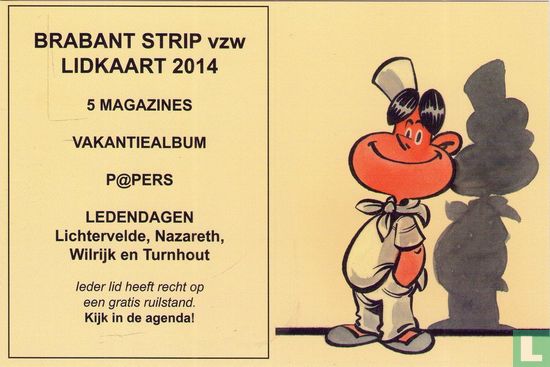 Brabant Strip lidkaart 2014 - Afbeelding 1