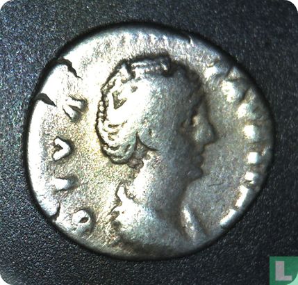 Romeinse Rijk, Denarius, 138-141 AD, Faustina wife of Antoninus Pius, Rome, 141-146 AD  - Afbeelding 1