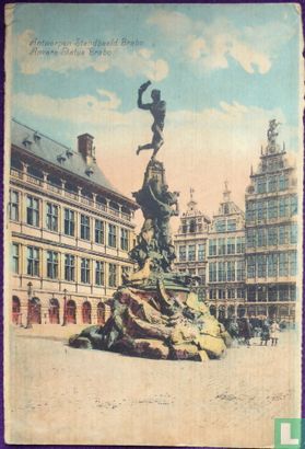 Antwerpen Brabo Standbeeld En Stadhuis. Anvers Statue Brabo - Image 1