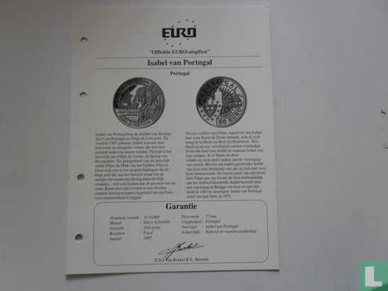 Portugal 50 euro 1997 "Isabel van Portugal" - Afbeelding 3