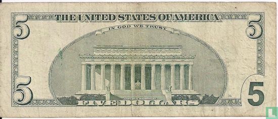 États-Unis 5 dollars 2003 K - Image 2