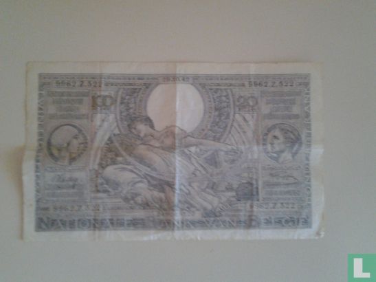 Belgium 100 Franc 20 Belgas - Image 2