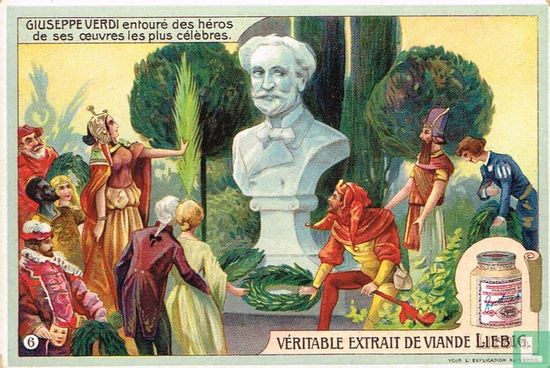 Giuseppe Verdi entoré des héros de ses oeuvres plus célèbres