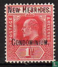 Stamp of Fiji with overprint