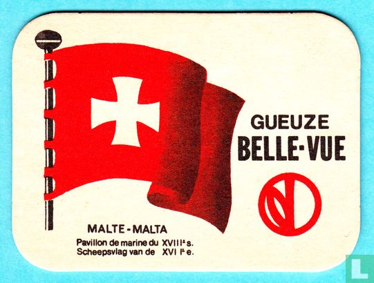 Scheepsvlag van de XVIII e Malta (10,7cm)