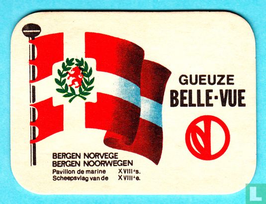 Scheepsvlag van de XVIII e Bergen Noorwegen (10,7cm) Variante