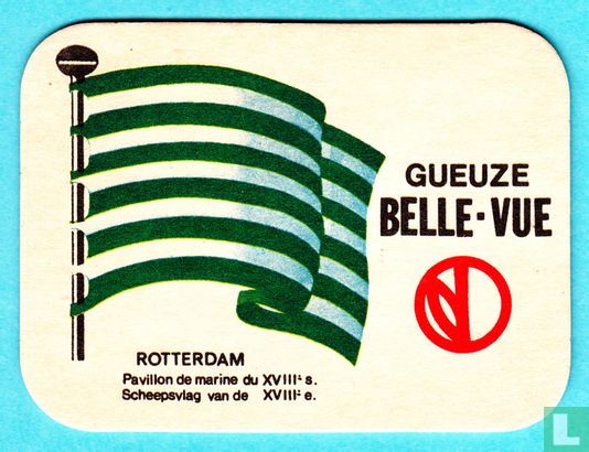 Scheepsvlag van de XVIII e. Rotterdam (10,7cm)