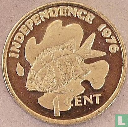 Seychelles 1 cent 1976 (PROOF) "Independence" - Image 1