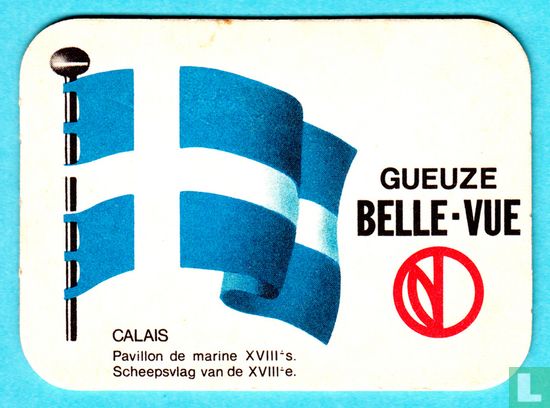 Scheepsvlag van de XVIII e. Calais (11cm) 