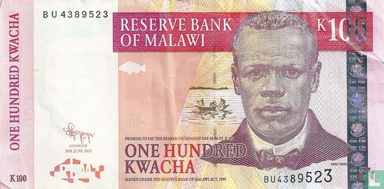 Malawi 100 Kwacha 2011 - Image 1