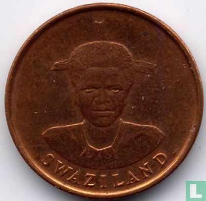 Swaziland 1 cent 1986 (acier cuivré) - Image 2