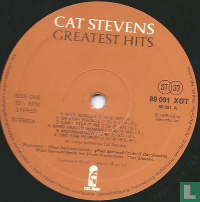 Cat Stevens Greatest Hits - Image 3