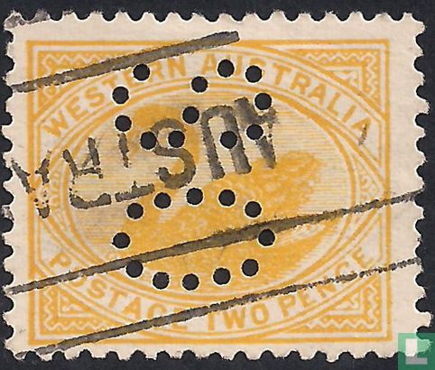 Official service stamp, perforated OS.