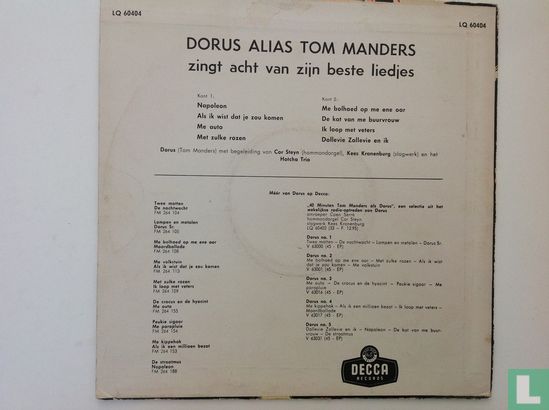 Dorus alias Tom Manders zingt acht van zijn beste liedjes - Afbeelding 2