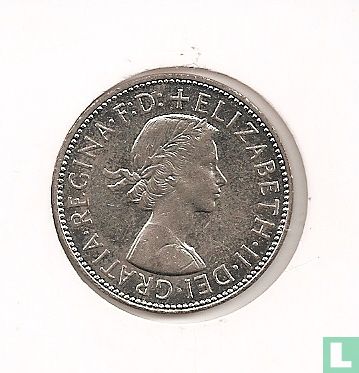 Groot-Brittannie 1 penny 1967 vernikkeld - Bild 1