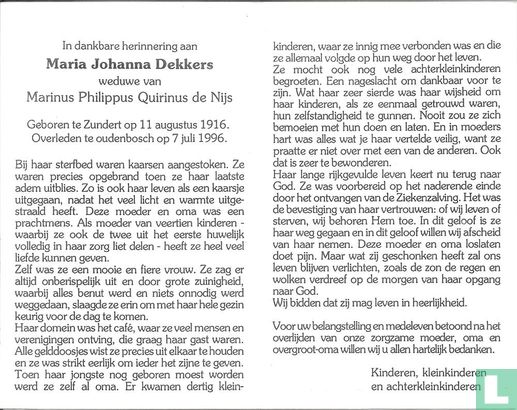 Maria Johanna Dekkers - Afbeelding 2