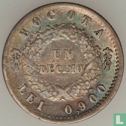 Colombie 1 décimo 1856 - Image 2