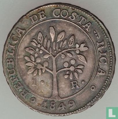 Costa Rica 1 real 1849 - Afbeelding 1