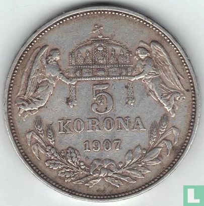 Hongarije 5 korona 1907 - Afbeelding 1