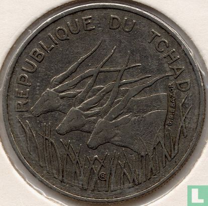 Tchad 100 francs 1975 - Image 2