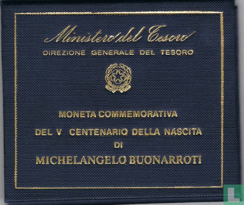 Italië 500 lire 1975 "500th anniversary Birth of Michelangelo Buonarroti" - Afbeelding 3