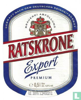 Ratskrone Export Premium (2009) - Kronen Brauhaus - LastDodo