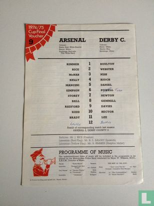 Arsenal- Derby County - Afbeelding 2