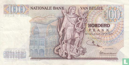 100 frank België 1970 - Afbeelding 2