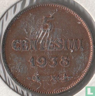 San Marino 5 centesimi 1938 - Image 1