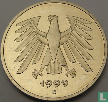 Deutschland 5 Mark 1999 (G) - Bild 1