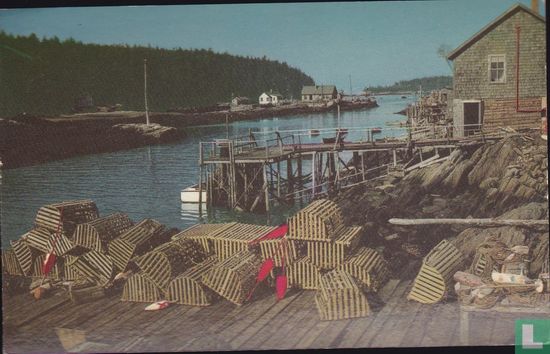 USA Maine Lobstermen's Wharf lobster traps - Image 1