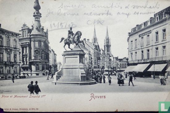 Antwerpen Leopoldplaats  Place et Monument Léopold I - Afbeelding 1