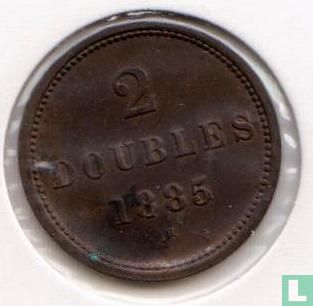 Guernsey 2 doubles 1885 (bronze) - Image 1