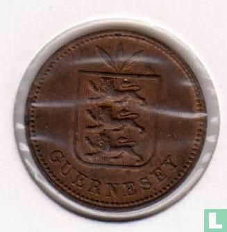 Guernsey 2 doubles 1885 (bronze) - Image 2