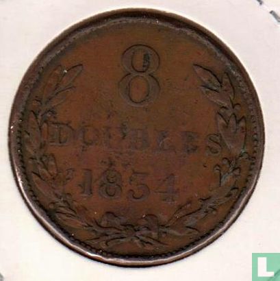 Guernsey 8 doubles 1834 (koper) - Afbeelding 1